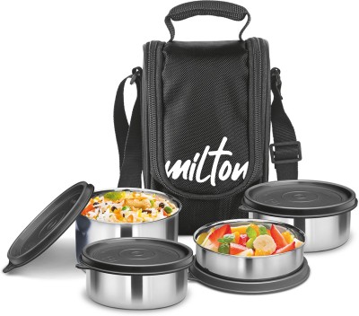 MILTON TASTY LUNCH-4 Stainless Steel Lunch Pack With Bag 3 Containers Lunch Box(500 ml, Thermoware)