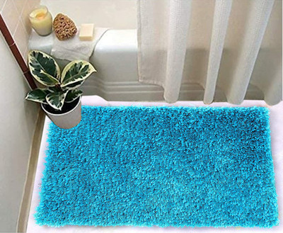 SR Handloom Polyester Door Mat(Turquoise, Small)