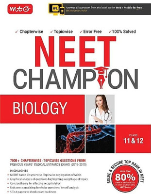 Mtg Neet Champion Biology For Class 11 & 12(Paperback, MTG)