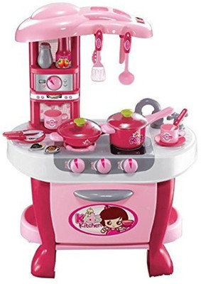 Risiddhi Little Chef Kids Kitchen Play Set with Light & Sound Cooking Kitchen Set