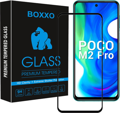 Boxxo Edge To Edge Tempered Glass for Poco M2 Pro(Pack of 1)
