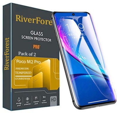 RiverForest Edge To Edge Tempered Glass for Poco M2 Pro, Mi Redmi Note 9 Pro, Mi Redmi Note 9 Pro Max(Pack of 2)
