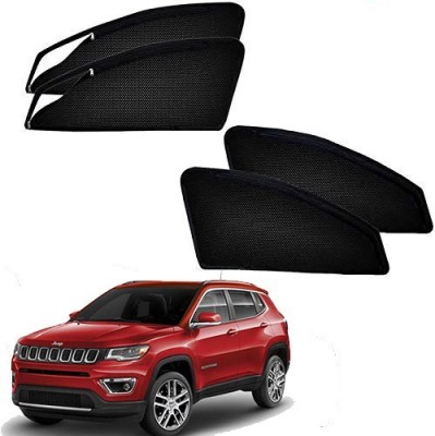 RAKRISH Rear Window, Side Window Sun Shade For Jeep Compass(Black)