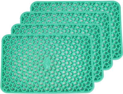 Stylista Rectangular Pack of 4 Table Placemat(Green, PVC)