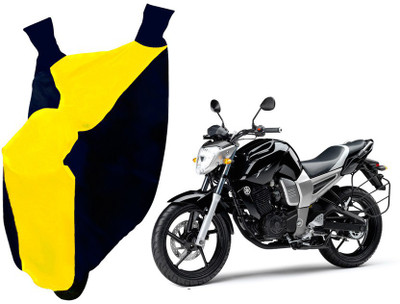 Auto Haute Waterproof Two Wheeler Cover for Yamaha(FZ16, Yellow, Blue)