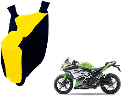 Auto Haute Waterproof Two Wheeler Cover for Kawasaki(Ninja 250, Yellow, Blue)