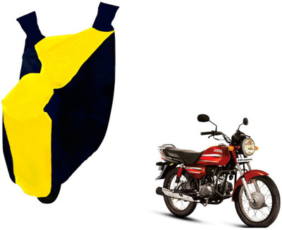 Auto Haute Waterproof Two Wheeler Cover for Hero(CD deluxe, Yellow, Blue)