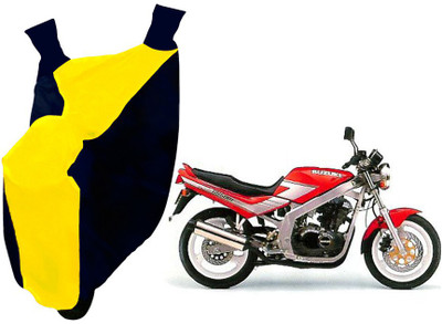 Auto Haute Waterproof Two Wheeler Cover for Suzuki(GS, Yellow, Blue)