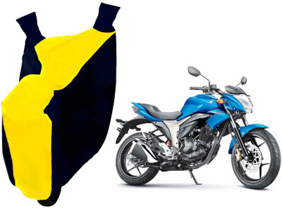 Auto Haute Waterproof Two Wheeler Cover for Suzuki(Gixxer, Yellow, Blue)