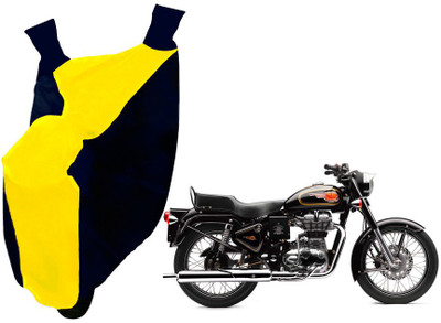 Auto Haute Waterproof Two Wheeler Cover for Royal Enfield(Bullet 350, Yellow, Blue)
