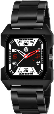 G-HAWK 2231 BLACK ANALOGUE BLACK SQUARE DIAL WATCH FOR MEN AND BOYS { BLACK DIAL With BLACK CHAIN } Analog Watch  - For Men