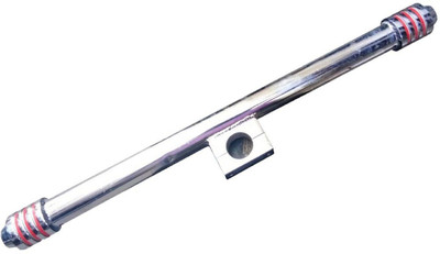 WHEETOYKART Bullet Leg Guard Single Saftey Leg Crash Bar Round Rod Chrome End 3 Red Line Bike Crash Guard(Royal Enfield)