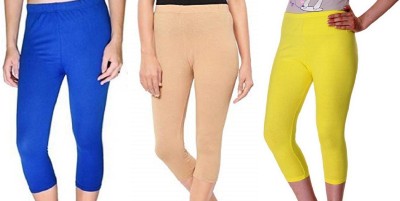 FeelBlue Women Blue, Beige, Yellow Capri