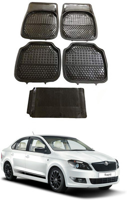AYW Plastic Standard Mat For  Skoda Rapid(Black)