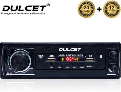 DULCET DC-2020X Double IC High Power Universal Fit Mp3 Car Stereo with Dual USB/Bluetooth/FM/AU/Remote & Built-in Equalizer with Bass & Treble Control [Also, Includes a Free 3.5mm Premium Aux Cable] DC-2020X Car Stereo(Single Din)