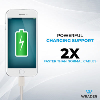 MOOZMOB Lightning Cable 1 m PVC Lightning Port Cable 2.4 Ampere Fast Charging iOS Data Cable for iOS(Compatible with iOS, I-Phone, White, One Cable)