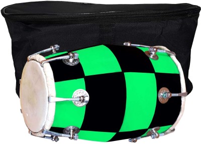 RAM musical GT-GD-BD-12B4 Nut & Bolts Dholak(Green)