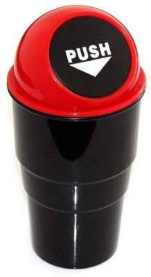 carempire Car Cup Holder Trash Can Garbage Bin with Spring Loaded Lid - Keeps Your Car Clean - for Each Car or Front & Back Seats - Fits Standard Cupholder Plastic Dustbin(Black)