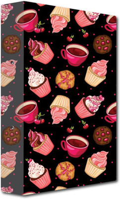 Nourish Paper 2-D- Ring Binder CPCK BLACK(Set Of 1, Black, Pink)