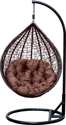 Swingzy Hanging Egg-shaped Swing Chair Iron Swing(Brown)