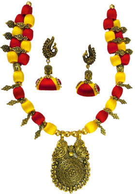 ambal Dori Red, Yellow Jewellery Set(Pack of 1)