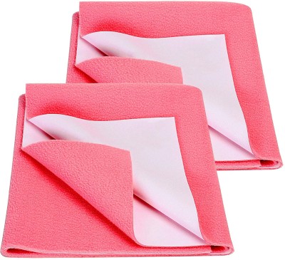 Cr Creation Cotton Baby Bed Protecting Mat(Salmon Rose, Small, Pack of 2)