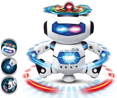 SALEOFF Dancing Robot Musical Toy With Flashing Lights & Sounds For Kids304(Multicolor)