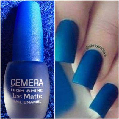 Cemera Matte Nail Polish Blue Blue