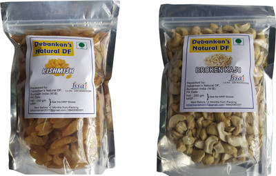 Debankan's Natural DF kishmish-broken kaju Cashews(2 x 250)