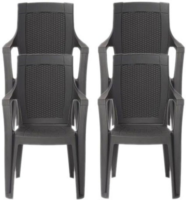 Restomatt Mystique Plastic Outdoor Chair(NA, Set of 4)
