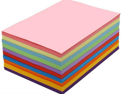 OFIXO 100 A4 Colorful Printing Paper Children Handmade Origami Craft Paper Thick Paperboard Cardboard NO A4 80 gsm Drawing Paper(Set of 100, Multicolor)