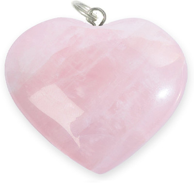 Takshila Gems Natural 12 Carat Rose Quartz Pendant Heart Shape Rose Quartz Crystal Stone Pendant Quartz Stone Pendant
