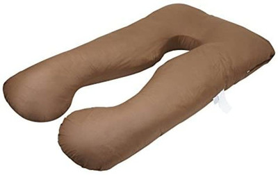 Relaxfeel Microfibre Solid Body Pillow Pack of 1(Brown)