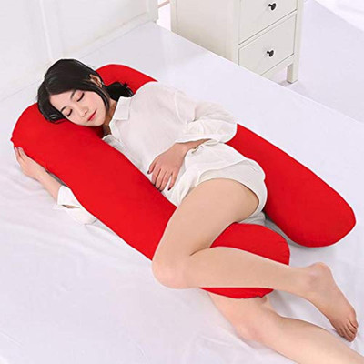 Relaxfeel Microfibre Solid Body Pillow Pack of 1(Red)