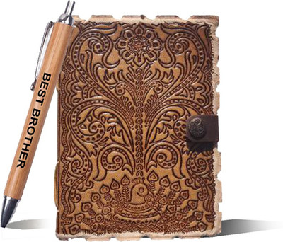 DI-KRAFT Handmade A4 Gift Set Unruled 200 Pages(Brown)