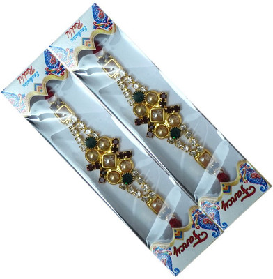 BHAVYA SALES Designer Bhavya-8 Mauli Thread Rakhi  Set(Pack of 2 rakhi)
