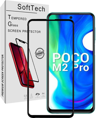 SoftTech Edge To Edge Tempered Glass for Poco M2 Pro(Pack of 1)
