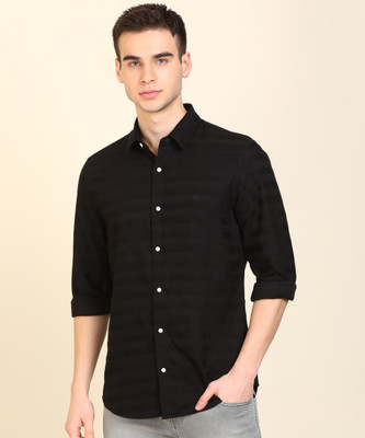 peter-england-university-men-striped-casual-black-shirt