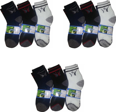 Aadikart Men Solid Ankle Length(Pack of 9)