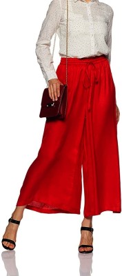 Style Icon Flared Women Red Trousers