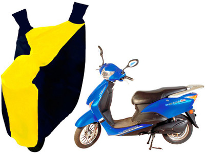Auto Haute Waterproof Two Wheeler Cover for Avon(E Scoot, Yellow, Black)
