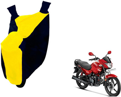 Auto Haute Waterproof Two Wheeler Cover for Hero(Glamour FI, Yellow, Black)