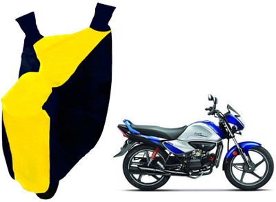 Auto Haute Waterproof Two Wheeler Cover for Hero(Splendor I Smart, Yellow, Black)