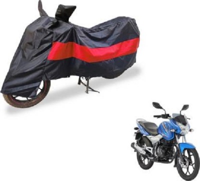 High Quality Waterproof Two Wheeler Cover for Bajaj(Discover 125 DTS-i, Grey, Red)