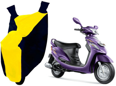 Auto Haute Waterproof Two Wheeler Cover for Mahindra(Rodeo, Yellow, Black)