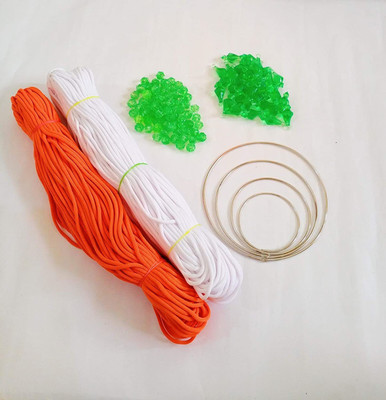 CHL 4 ITEM KIT OF 100 M CORDS,100 BEADS,100 BELLS AND 5 RINGS DIFFERENT SIZE