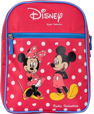 KUBER INDUSTRIES Disney Mickey Minnie Mouse Print 13 Inch WaterProof Soft Polyster School Bag/Backpack For Kids, Pink-KUBMART1942 Waterproof School Bag(Pink, 13 inch)