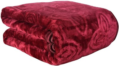 Blessing Home Solid Single Mink Blanket for  Heavy Winter(Polyester, Mahrun)