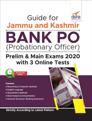 Guide for Jammu and Kashmir Bank PO (Probationary Officer) Prelim & Main Exams 2020 with 3 Online Tests(Paperback, Disha Experts)