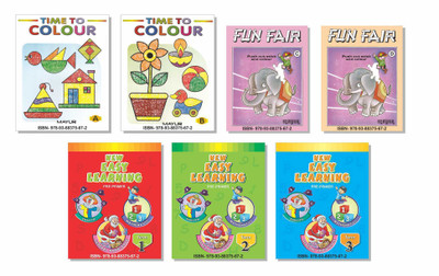 English Maths GK all in one New Easy Learning Pre Primer Colouring Pasting Drawing Sticking Origami Paper Folding Art Activity Books Sticker Pasting Books Fun Fair set of 7 Books for kids 3 to 8 years of age(Paperback, Mayur Publications) English Maths GK all in one New Easy Learning Pre Primer Colouring Pasting Drawing Sticking Origami Paper Folding Art Activity Books Sticker Pasting Books Fun Fair set of 7 Books for kids 3 to 8 years of age(Paperback, Mayur Publications)